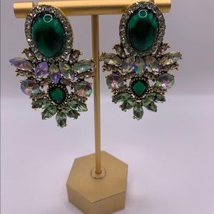 Emerald Rhinestone earring